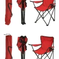 Genel Ürün 2li 2li Rejisör Kamp Sandalyesi Piknik Sandalyesi Katlanır Sandalye Taşıma Çantalı Kırmızı 0,5 -