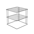 Dolap Düzenleyici Dolap İçi Tabak Düzenleyici 3 Katlı Tabaklık Raf SİYAH - 1 - Metal - Mutfak - 20 x 20 - Siyah