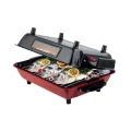 Genel Ürün Büyük Elektrikli Izgara I 35x25 Cm I Mangal Barbekü Balık Kebap I Emaye Gövde Ve Tepsi I 1100w