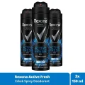 Genel Ürün Men Temel Koruma Active Fresh Erkek Sprey Deodorant Cobalt 150 ml X3 Adet