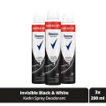 Genel Ürün Kadın Sprey Deodorant Invisible On Black White Clothes Avantajlı Boy 200 ml X3 Adet