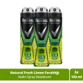 Genel Ürün Men Erkek Sprey Deodorant Natural Fresh Limon Ferahlığı 150 ml x3 Adet