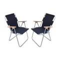 Genel Ürün 2 Adet Kamp Sandalyesi Katlanır Sandalye Piknik Sandalyesi Plaj Sandalyesi Lacivert...