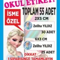 Genel Ürün Okul Etiketi Kalem Defter Etiketi Özel Isim Yazılabilen Etiket -55 Adet