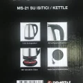 Genel Ürün Marsstar 1,8lt Paslanmaz Çelik Su Isıtıcı Kettle 1500 Watt 2 Yıl Garanti Ms-21- 118