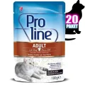 Genel Ürün Proline Pouch Dana Etli Yaş Kedi Maması 100 Gr 20 Adet