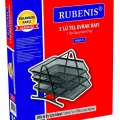 Genel Ürün Evrak Rafı Metal Perforeli 3 Lü Siyah 9181(1 Paket 12 Adet)