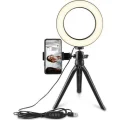 Genel Ürün Masaüstü Youtuber 360 Led Mini Tripod Makyaj Selfie Işığı 6 Halka