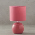 Genel Ürün E27 Pansy Porselen Abajur Pembe 1 Seramik Modern Bordo