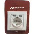 Genel Ürün Rita Ikili Usb Topraklı Priz Çerçeveli Beyaz