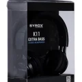 Genel Ürün K11 Mikrofonlu Stereo Kablolu Extra Bass Kulaklık - Siyah