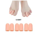 Genel Ürün 6adet Ayak Serçe Parmak Orta Parmak Yüzük Parmak Koruyucu Batık Tırnak Kemik Koruyucu Silikon Hortu