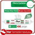Havlu Easy Clean Beyaz Sabun Katkılı Mopa Uyumlu Yer Temizlik Havlusu 50 Yaprak, Dayanıklı Özel Ambalaj