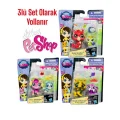 Oyuncak Miniş Littlest Petshop Tam 3 Paket Bırlıkte Lisanslı Kutulu Minişler Oyuncak Seti