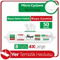 Havlu Easy Clean Beyaz Sabun Katkılı Mopa Uyumlu Yer Temizlik Havlusu&mendili 50 Yaprak