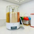Genel Ürün Erzak Saklama Kabı 6 Kg 360° Döner Kuru Gıda Organizeri (6 BÖLMELİ)