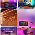 Genel Ürün Sese Ve Müziğe Duyarlı Tv Arkası Rgb Şerit Led Tak Çalıştır 3 Metre
