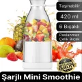 Genel Ürün Taşınabilir Şarjlı Bardak Blender Meyve Sıkcağı Smoothie El Blenderı