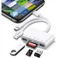Genel Ürün Fxn-1032 Pro Type-c Lightning Usb-a To 2x Usb3.0 Sd Tf Pd Kart Okuyucu Çevirici Hub Adaptör