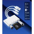 Genel Ürün Fxn-1032 Pro Type-c Lightning Usb-a To 2x Usb3.0 Sd Tf Pd Kart Okuyucu Çevirici Hub Adaptör