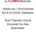 Genel Ürün Viko Ekonomik 3lü Topraklı Çocuk Korumalı Grup Priz 10 Metre Kablo