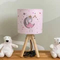 Genel Ürün Ay Kız Pudra Çocuk Odası Abajur