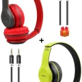 Genel Ürün 2 Adet P47 Extra Bass Wireless Bluetooth Kulaklık 5.1 Edr Kırmızı+ Yeşil 2 Adet