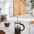 Genel Ürün x Karaca Coffee Bean Kaşık Hediyeli Borosilikat Cam French Press Metalik 350 Ml