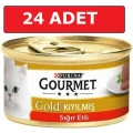 Genel Ürün Gold Kıyılmış Sığır Etli Kedi Konservesi 85 Gr 24 Adet Yaş Mama