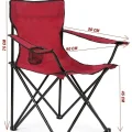 Genel Ürün Bordo Katlanabilir Kamp Sandalyesi Piknik Sandalyesi Plaj Sandalyesi Taşıma Çantalı
