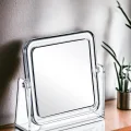 Genel Ürün Çift Taraflı Masa Üstü Kare Makyaj Aynası, Akrilik Mini Makyaj Aynası Şık Ve Pratik Makyaj Deneyimi