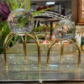 Genel Ürün 2 Li Kristal Küre 3 Ayak Gold Renk 2 li gold 3 ayak kristal küre