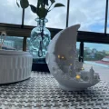Genel Ürün Ay Şehri Peri Ledli Dekoratif Obje Diorama Beyaz Ay Şehri Dekor Balkon, Kitaplık, Dresuar Aksesuarı