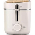 AGLpazarlama Çevre Dostu Mutfak Serisi Ekmek Kızartma Makinesi, 2 Yuvalı, 8 Ayarlı, 830W, Krem, HD2640/10