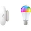 Genel Ürün WiFi Akıllı Led Ampul (16.7 Milyon Renk) ve Kablosuz Kapı Pencere Sensörü Seti, Uzaktan Takip,