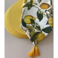 Genel Ürün Limon Desenli Runner + 6 Lı Supla Set