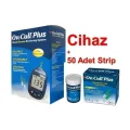 Genel Ürün 2 Yıl On Call Plus Seker Ölçüm Cihazı +50 Strip Şeker Ölçüm Aleti Dijital Ölçüm Cihazları