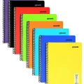 Genel Ürün Flex Neon A4 Defter 80 Yaprak 4 Kareli 4 Çizgili Defter Seti