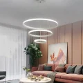 Genel Ürün Üçlü Halka Led Avizebeyaz Kasa Beyaz Işık Salon,oturma Odası