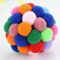 Genel Ürün Ponponlu Ve Çıngıraklı Kedi Oyun Topu Oyuncağı