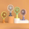Genel Ürün Ultra Sessiz El Fanı Kablosuz Şarjlı Taşınabilir Vantilatör Emojili Standlı El Fanı
