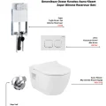 Genel Ürün Ocean Kanalsız Asma Klozet , Japar Gömme Rezervuar Set