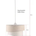 Genel Ürün Kumaş Pasta Modern Tekli Ve İkili Gold Abajur Seti