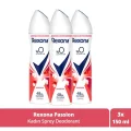 Genel Ürün Kadın Sprey Deodorant Passion %0 Alüminyum 150 ml x3
