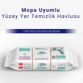Havlu Premium Mandallı Mop Uyumlu Yer Temizlik Havlusu Beyaz Sabun Kokulu İz Bırakmaz Temizlik 40 Yaprak