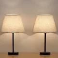 Lamba E27 Black 2li Abajur Metal Masa Lambası Krem Klasik 31 - 45 Metal Bej 2