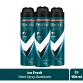 Kol Saati Men Erkek Sprey Deodorant Invisible Ice Fresh 72 Saat Kesintisiz Üstün Koruma 150 ml X3