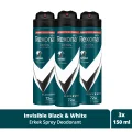 Kol Saati Men Erkek Sprey Deodorant Invisible Black & White 72 Saat Kesintisiz Üstün Koruma 150 ml X3