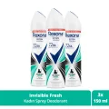 Kol Saati Kadın Sprey Deodorant Invisible Fresh Deep 72 Saat Kesintisiz Üstün Koruma 150 ml X3
