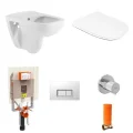 Genel Ürün Petite Kanalsız Rim-Out Asma Klozet + Yavaş Kapanır Kapak + VitrA Gömme Rezervuar